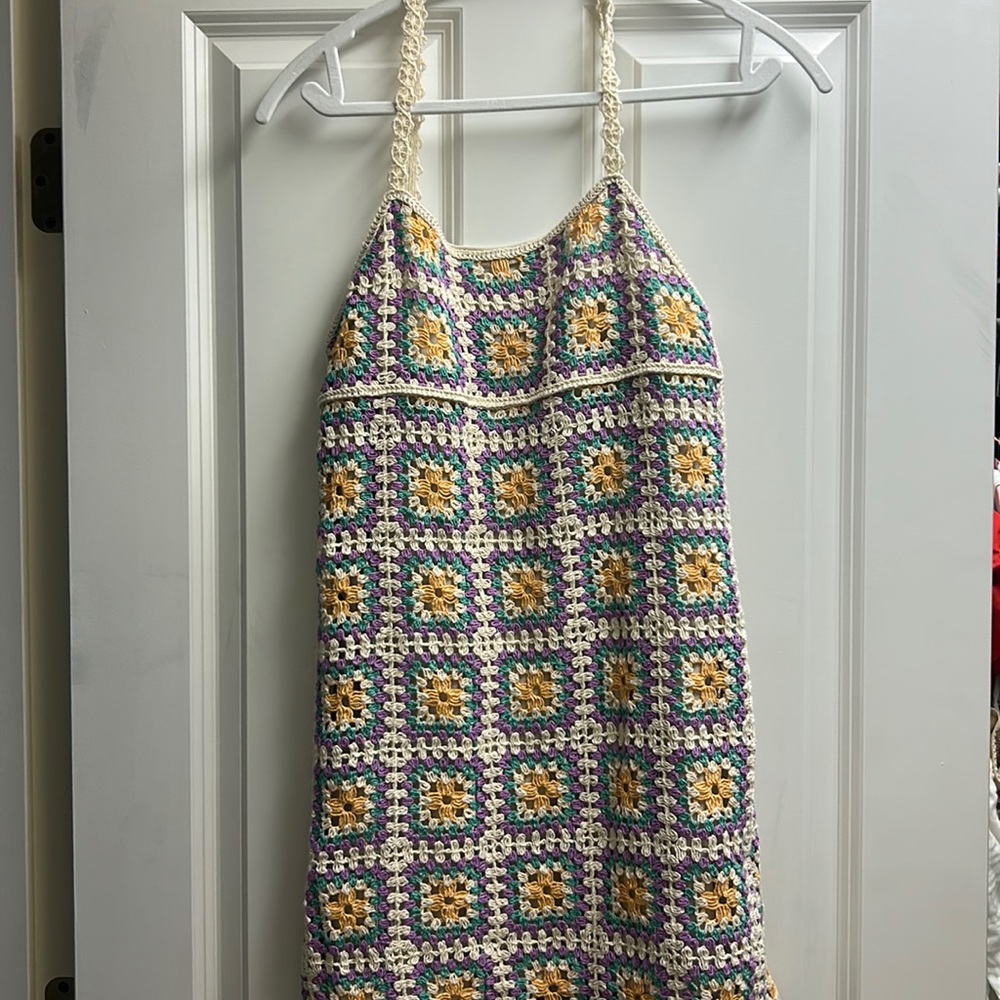 Relist - Zara crochet mini dress